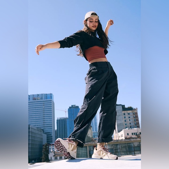 FP Movement by Free People Pants - Free People Movement Mesmerize Me Pants Black XS Cargo Straight Leg Baggy Sporty